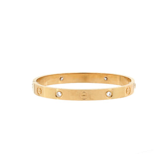 Cartier Love 4 Diamond Bracelet 18K Yellow Gold with Diamonds