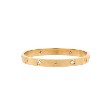 Cartier Love 4 Diamond Bracelet 18K Yellow Gold with Diamonds