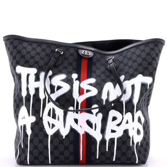 Balenciaga x Gucci The Hacker Project Tote Graffiti BB Canvas Large
