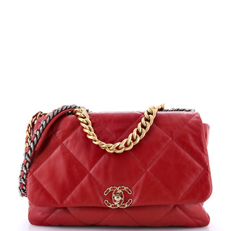 Chanel 19 Flap Bag Quilted Leather Maxi