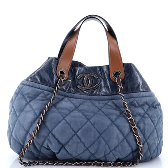 Chanel In The Mix Tote Quilted Iridescent Calfskin Large