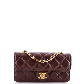 Chanel Logo CC Flap Bag Quilted Lambskin Extra Mini