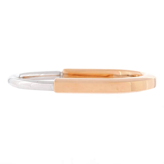 Tiffany & Co. Lock Bangle Bracelet 18K Rose Gold and 18K White Gold