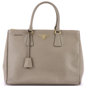 Prada Double Zip Lux Tote Saffiano Leather Large