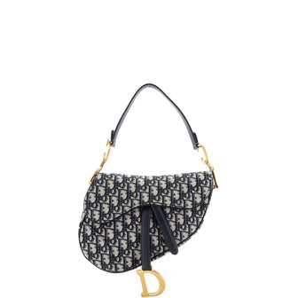Christian Dior Saddle Handbag Oblique Canvas Medium