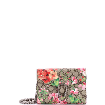 Gucci Dionysus Chain Wallet Blooms Print GG Coated Canvas Small