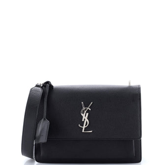 Saint Laurent Sunset Satchel Leather Medium