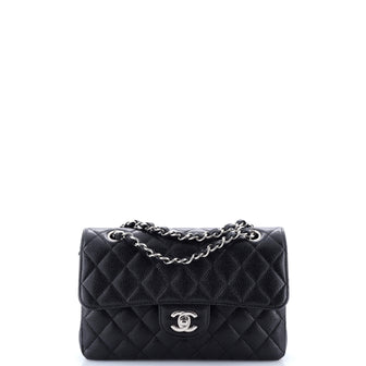 Chanel Classic Double Flap Bag Quilted Caviar Small