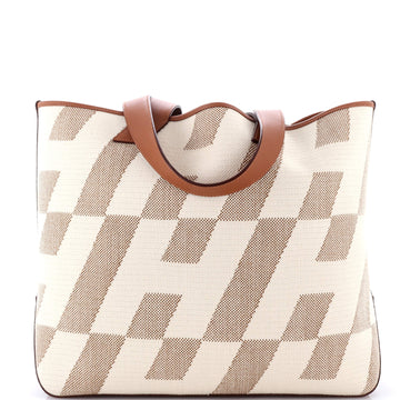 Hermes Cabas H en Biais Tote Canvas with Leather 40