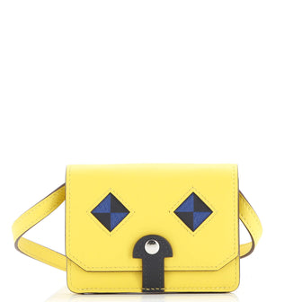 Hermes Chien Card Holder with Strap Swift and Chevre Mysore