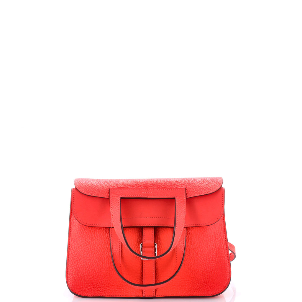 Hermes Halzan Bag Clemence 25 Pink 360398125