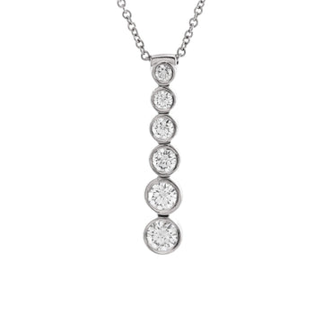 Tiffany & Co. Jazz Graduated Drop Pendant Necklace Platinum and Diamonds