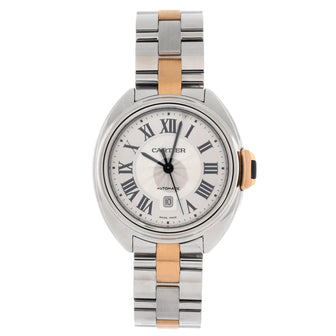 Cartier Cle de Cartier Automatic Watch Stainless Steel and Rose Gold 31