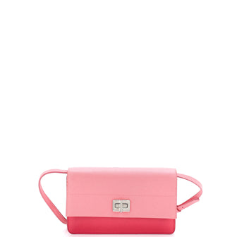 Prada Turn Lock Wallet Crossbody Saffiano Leather Small