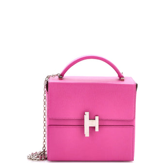 Hermes Cinhetic Top Handle Bag Chevre Chamkila