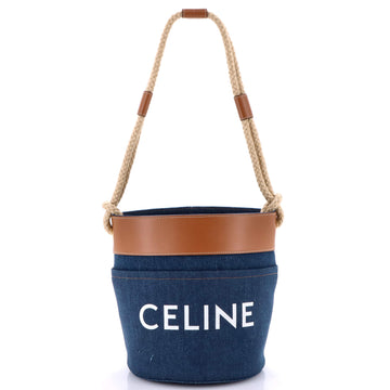 Celine Rope Bucket Bag Denim Small