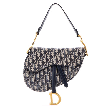 Christian Dior Saddle Handbag Oblique Canvas Medium