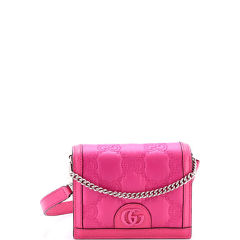 Gucci GG Marmont Flap Messenger Bag GG Matelasse Nylon with Leather Mini