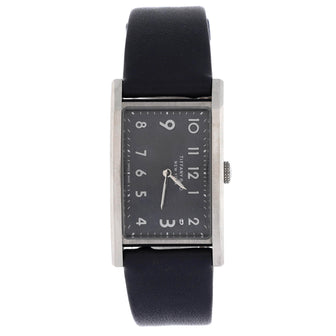 Tiffany & Co. East West 2-Hand Quartz Watch Stainless Steel and Leather 22