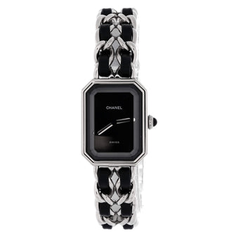 Chanel Premiere Rock Quartz Watch Stainless Steel and Leather 20
