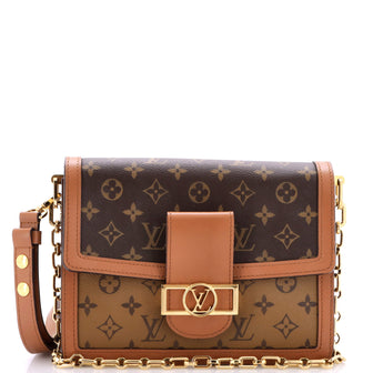 Louis Vuitton Dauphine Shoulder Bag Reverse Monogram Canvas MM