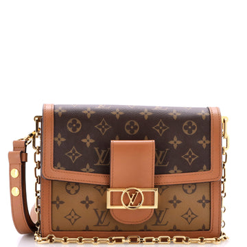 Louis Vuitton Dauphine Shoulder Bag Reverse Monogram Canvas MM