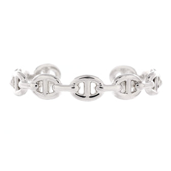 Hermes Chaine d'Ancre Enchainee Cuff Bracelet Sterling Silver Medium