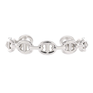 Hermes Chaine d'Ancre Enchainee Cuff Bracelet Sterling Silver Medium