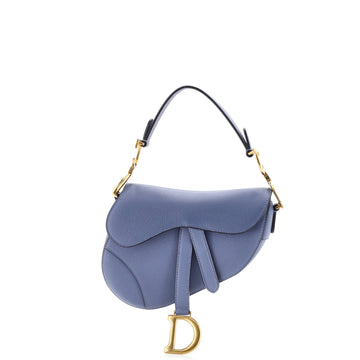 Christian Dior Saddle Handbag Leather Mini