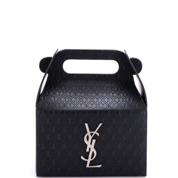 Saint Laurent Take-Away Box Bag Monogram All Over Leather