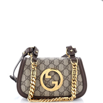 Gucci Blondie NM Flap Bag GG Coated Canvas Mini