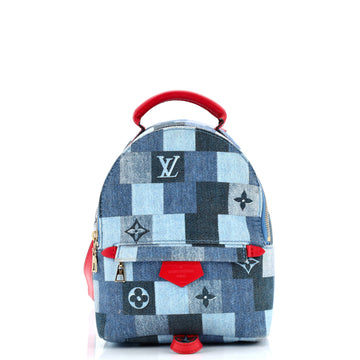 Louis Vuitton Palm Springs Backpack Damier and Monogram Patchwork Denim Mini