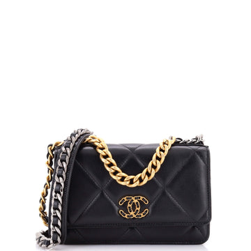 Chanel 19 Wallet on Chain Quilted Goatskin