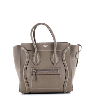 Celine Luggage Bag Grainy Leather Micro