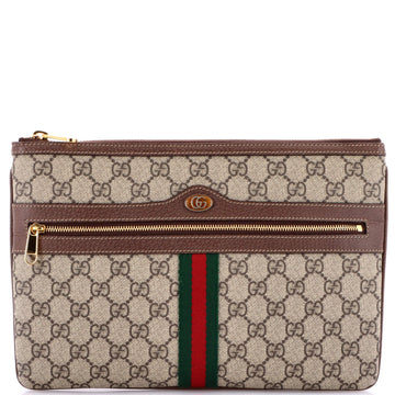 Gucci Ophidia Zip Pouch GG Coated Canvas Large
