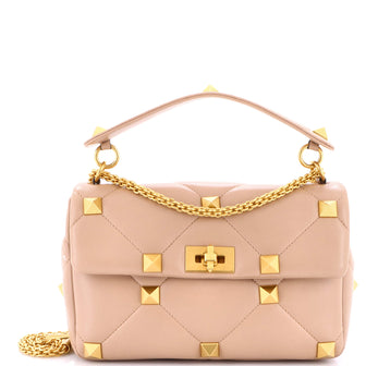 Valentino Garavani Roman Stud Flap Bag Quilted Leather Medium