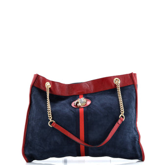 Gucci Rajah Chain Tote Suede Large