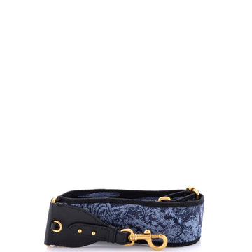 Christian Dior Logo Shoulder Strap Embroidered Canvas