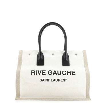 Saint Laurent Rive Gauche Shopper Tote Canvas Small