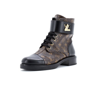 Louis Vuitton Women's Wonderland Flat Ranger Boots Monogram Canvas and Leather