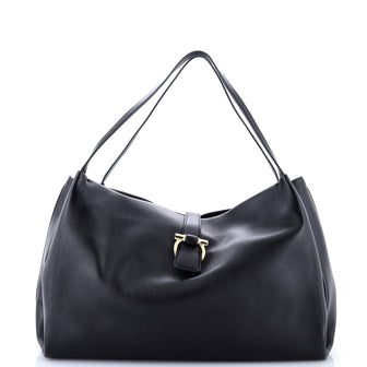 Salvatore Ferragamo Gancini Belt Hobo Shoulder Bag Leather Medium