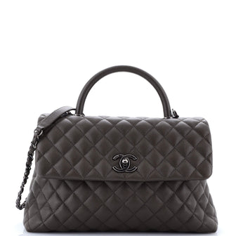 Chanel Coco Top Handle Bag Quilted Caviar Medium