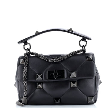 Valentino Garavani Roman Stud Flap Bag Quilted Leather Medium