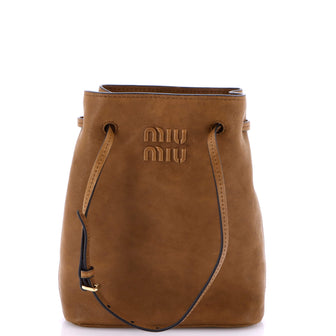 Miu Miu Aviator Bucket Bag Leather Mini