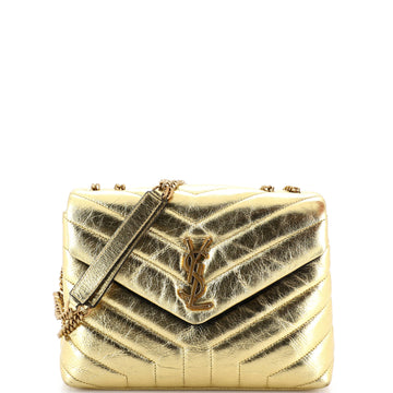 Saint Laurent Loulou Shoulder Bag Matelasse Chevron Leather Small