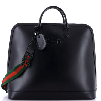 Gucci Horsebit 1955 Web Duffle Bag Leather Large