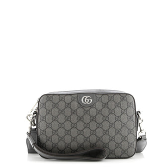 Gucci Ophidia Zip Wristlet Shoulder Bag GG Coated Canvas Small
