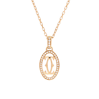 Cartier Double C de Cartier Pendant Necklace 18K Rose Gold and Diamonds