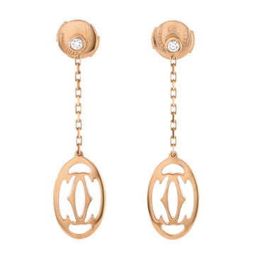 Cartier Double C de Cartier Drop Earrings 18K Rose Gold with Diamonds