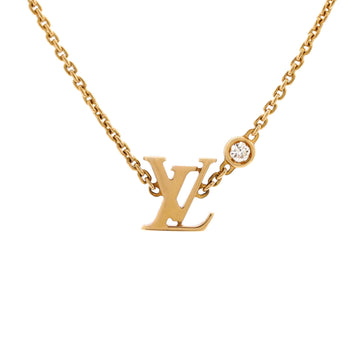 Louis Vuitton Idylle Blossom LV Pendant Necklace 18K Yellow Gold with Diamond